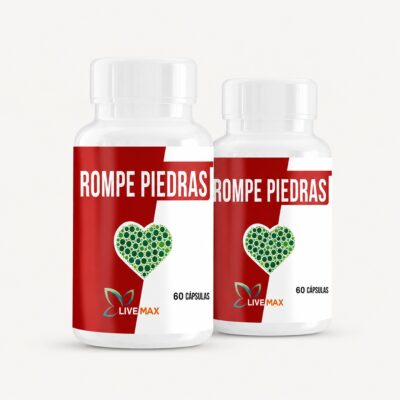 Dos frascos de Rompe Piedras Combo, 90 cápsulas por frasco — LiveMax Guatemala